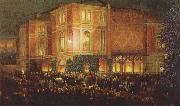 arthur o shaughnessy outide the bayreuth festspielhaus France oil painting artist